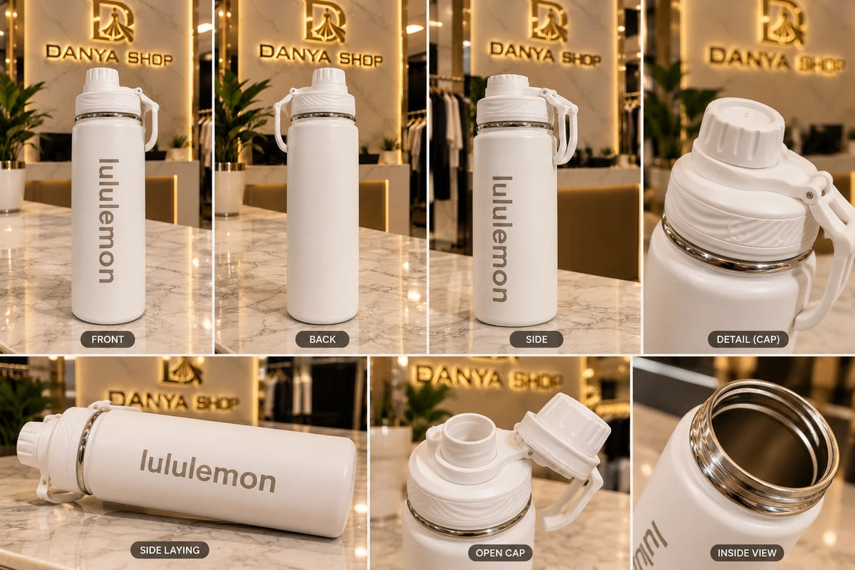 Gourde lululemon blanche – toutes les vues